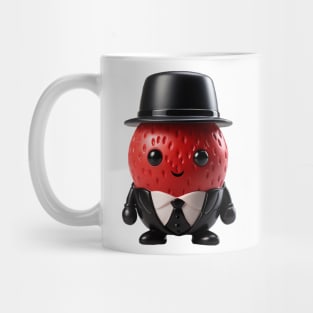 Cute Strawberry Boss wearing a Suit and Hat Mug